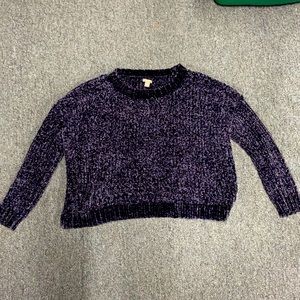 Aerie Velour Feel Knitted Sweater (Cropped)